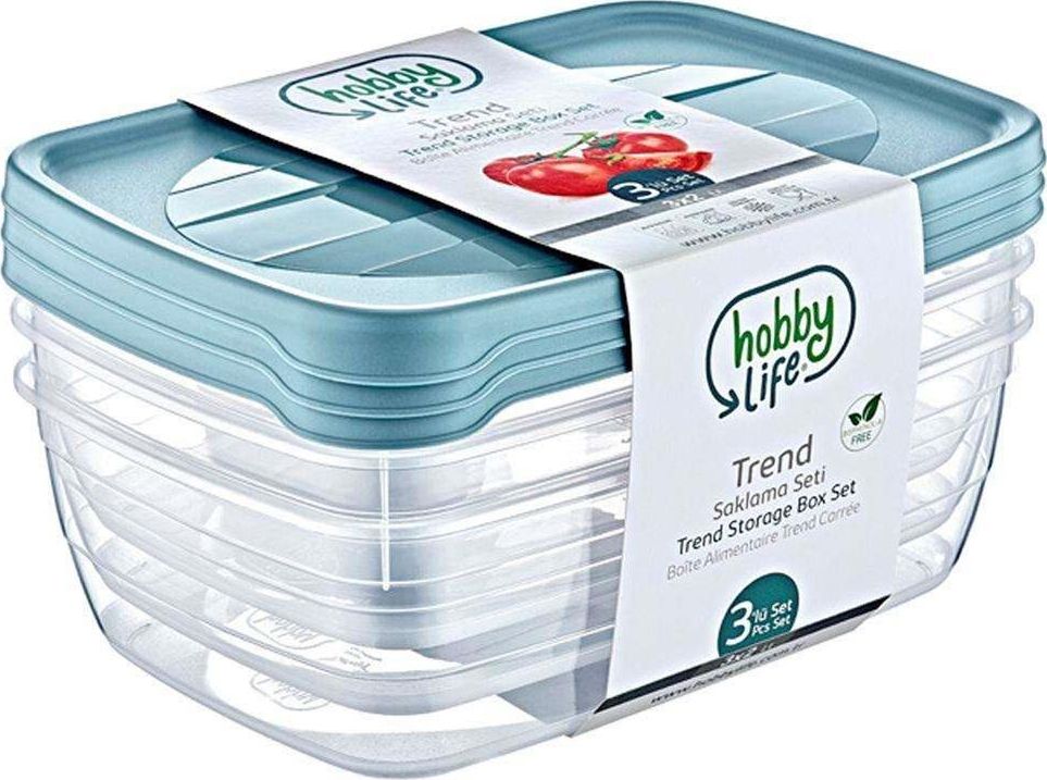 Orion Pojemnik do żywności z pokrywką, ZESTAW, 3 szt., 2L