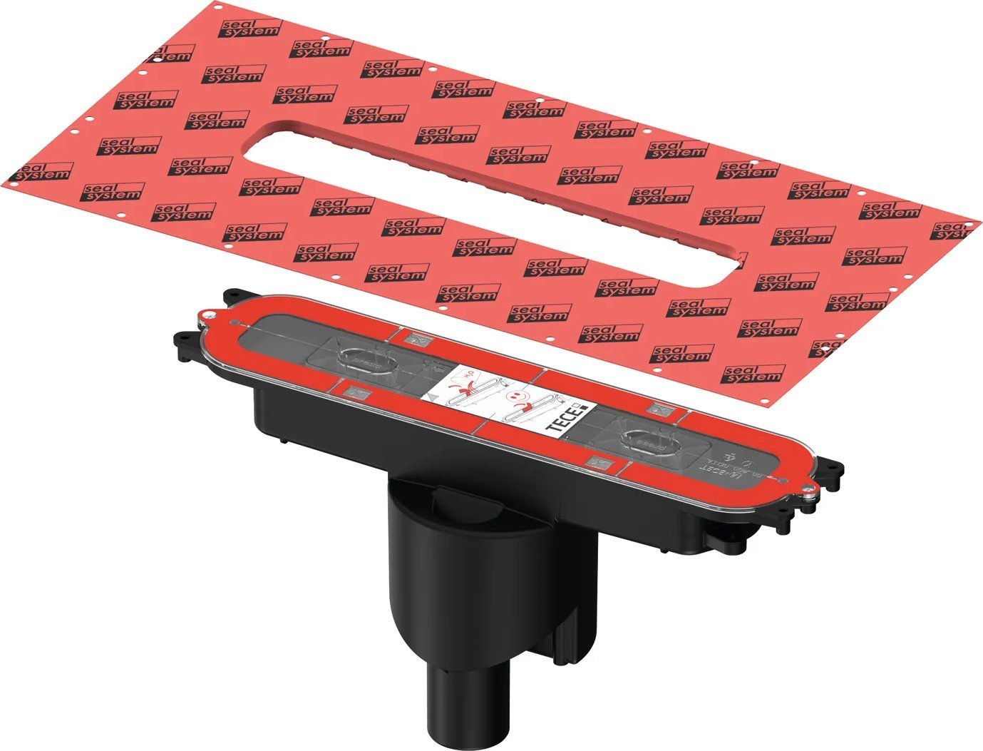 TECEdrainprofile drain, vertical, DN50 outlet, 673003