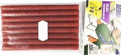 Wkłady klejowe Dedra 8 mm x 100 mm czerwone 8 szt. DED7575