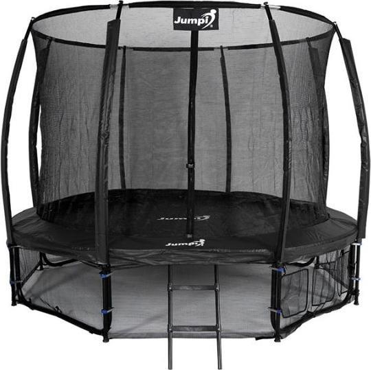 Trampolina ogrodowa Jumpi ogrodowa Maxy Comfort Plus z siatką wewnętrzną 10 FT 312 cm czarna