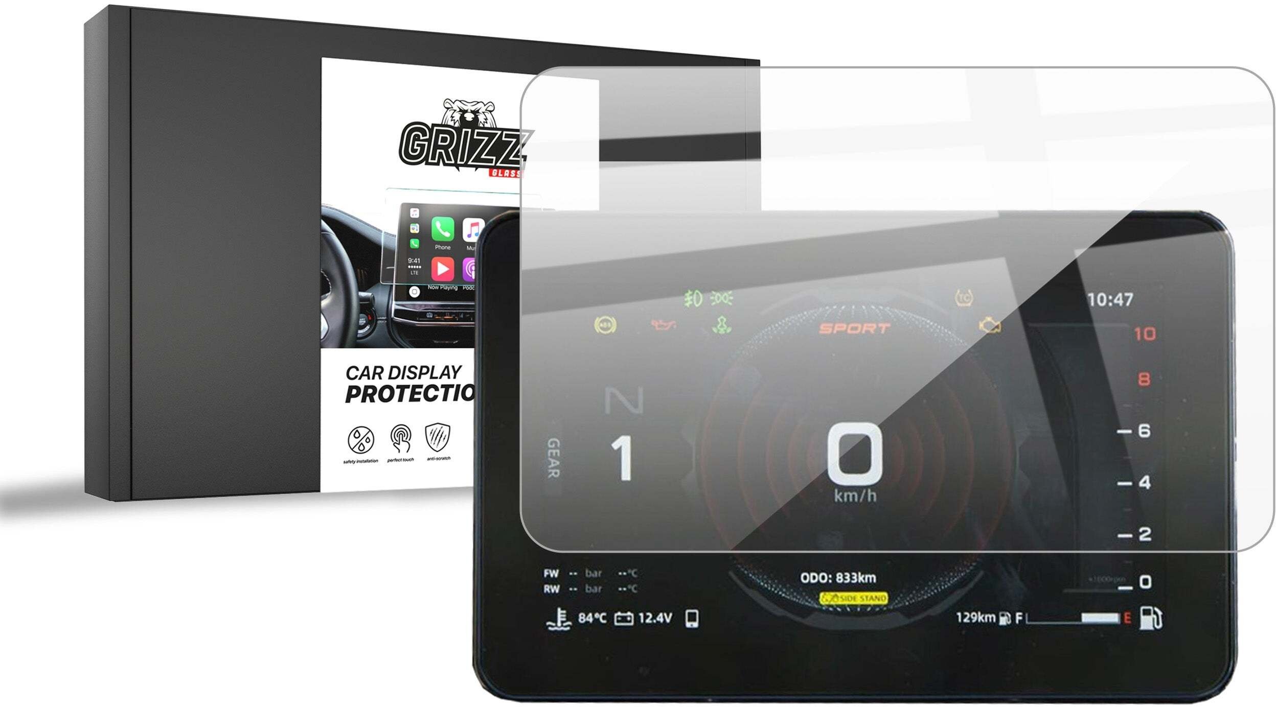 Folia ceramiczna GrizzGlass CarDisplay Protection do CFMOTO 800MT EXPLORER 8"