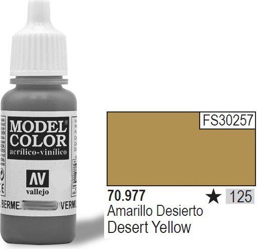 Vallejo Farba Nr125 Desert Yellow 17ml