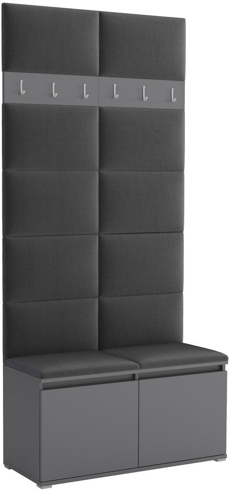 Tapicerowana garderoba Noris I - kolor antracyt + tkanina Trinity 15