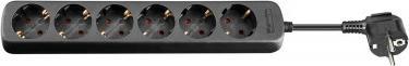 Goobay 6 gniazd 1.5 m czarna