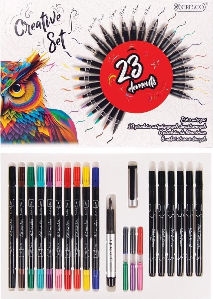 Zestaw kreatywny do kaligrafii 23 elementy