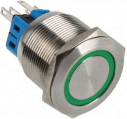 DimasTech Przełącznik LED 25mm Zielony (PD056)