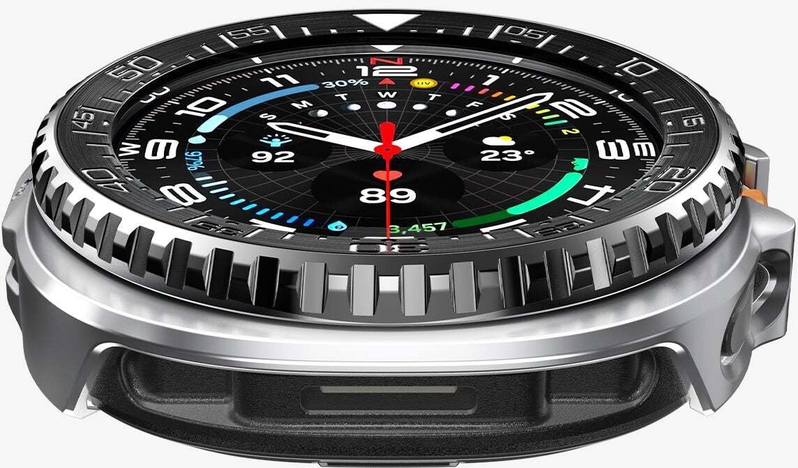 Spigen Bezel Tune Pro Diver - Obudowa / Ochronny pierścień do Samsung Galaxy Watch 8 Classic 46 mm (Silver)