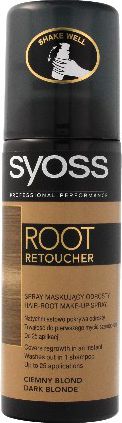 Syoss Syoss Root Retoucher Spray maskujący odrosty Ciemny Blond 120ml