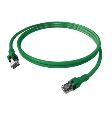 EasyLan DualBoot PushPull Patch Cable Cat.6A (Class EA), S/FTP, RJ45 / RJ45, zielony, 1 m