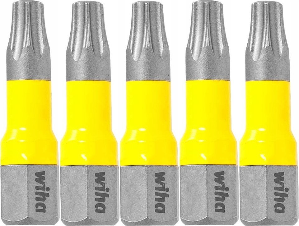 UN ZESTAW BITÃW Y 25 MM 1/4'' T25 W KASECIE, 5 CZ.