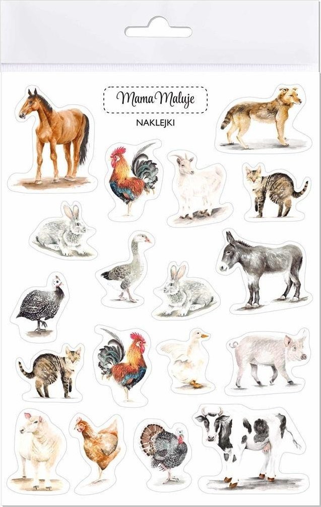 Mama Maluje Naklejki Zwierzęta wiejskie