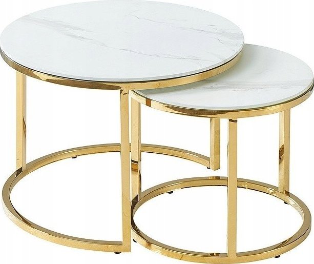 Signal Stolik blat okrągły Muse 60 x 60 x 45cm biały