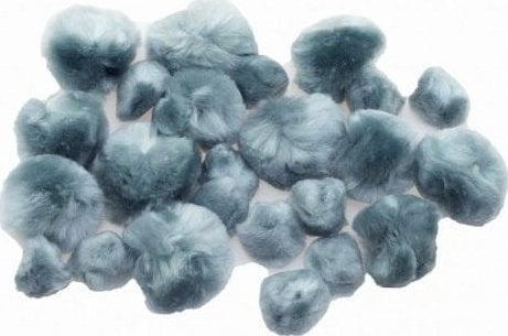 BREWIS Pompony puszyste szare 24szt