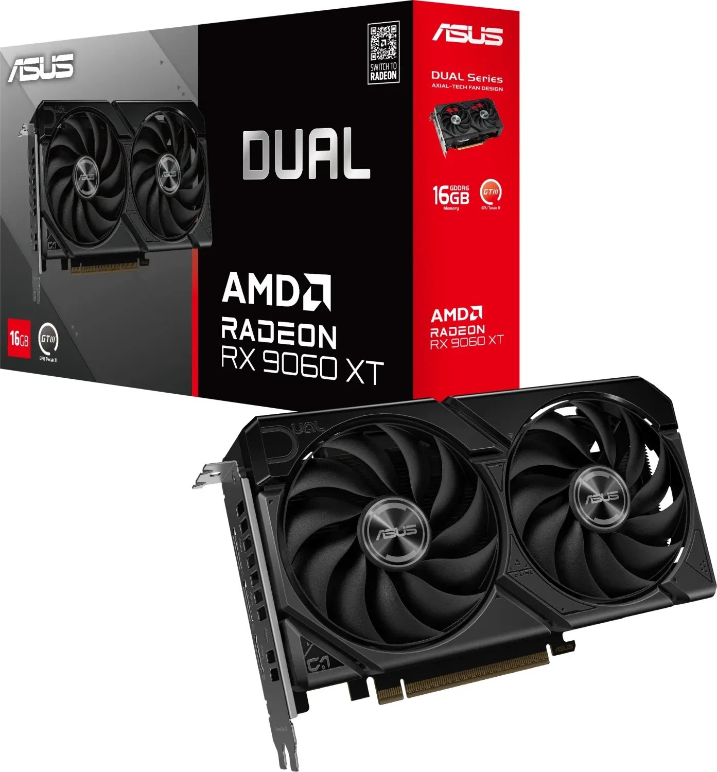 Karta graficzna Asus Dual Radeon RX 9060 XT 16GB GDDR6 (DUAL-RX9060XT-16G)