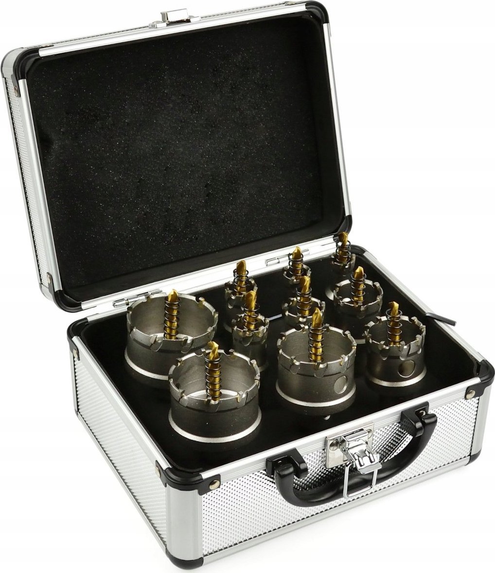 Geko Kpl. otwornic widiowych do metalu z wiertłem tytanowym 6szt. 22-65mm (12)