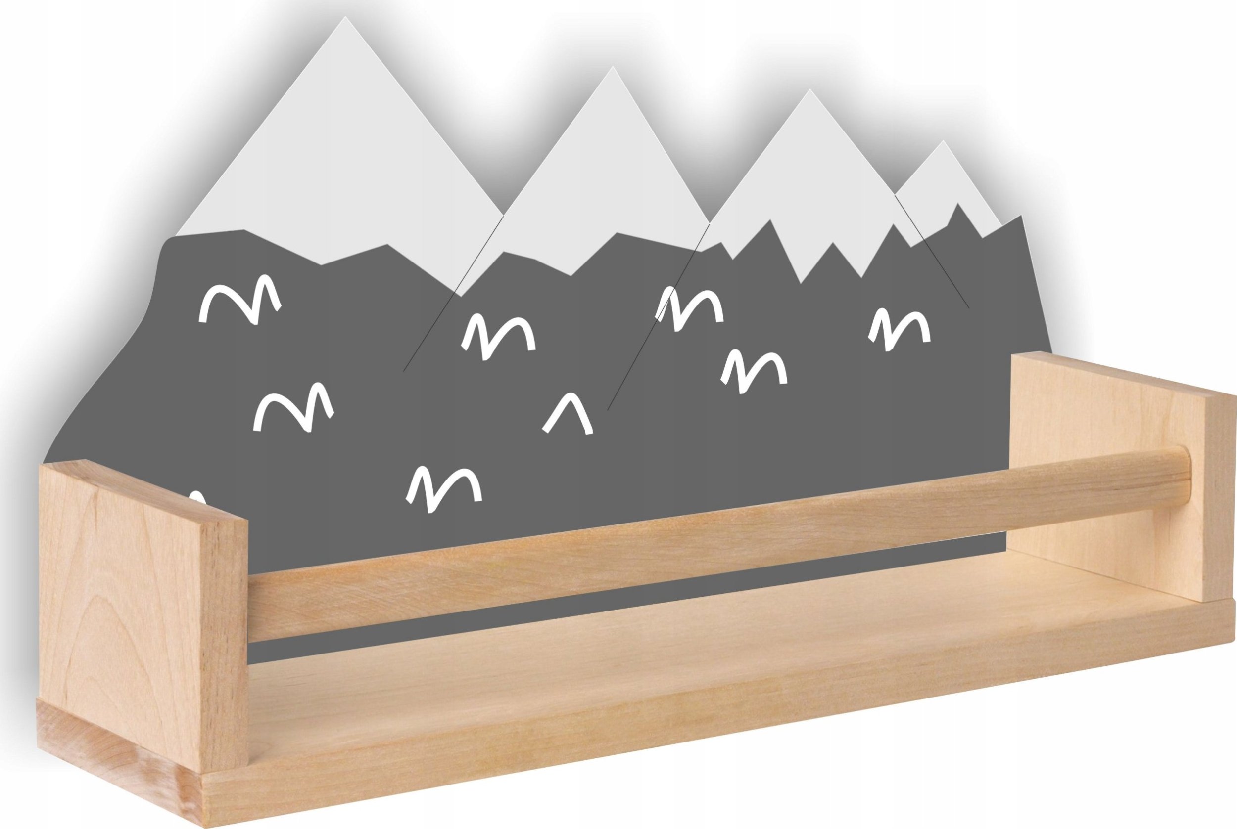 Półka drewniana góry góra styl skandynawski