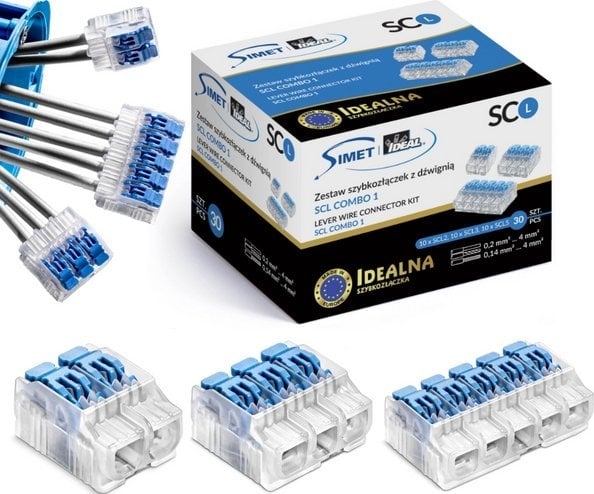 Simet Zestaw 30szt. szybkozłączek do linek i drutów SCL2, SCL3, SCL5 Simet Ideal Combo1 88000901