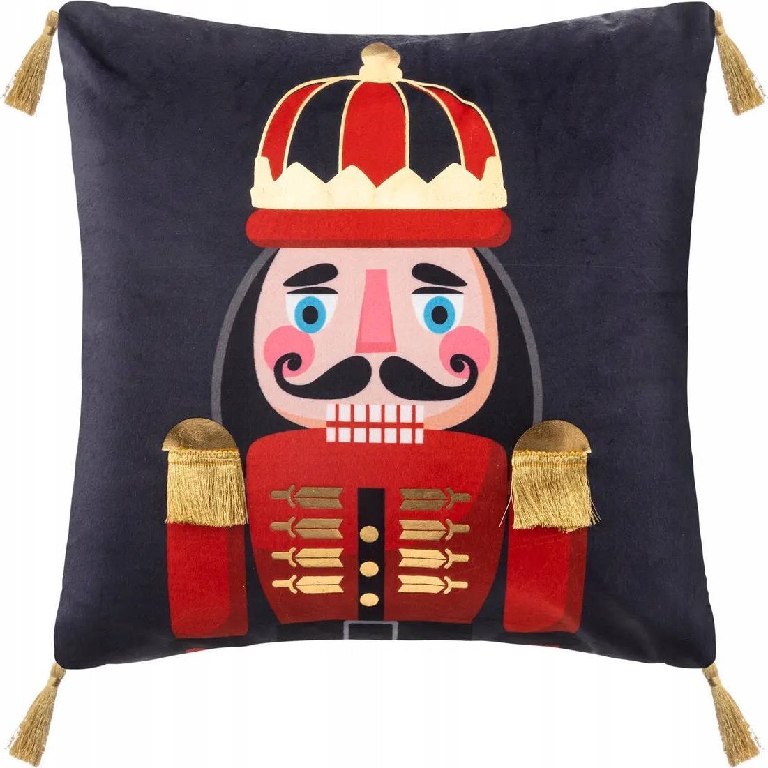 Atmosphera Poduszka świąteczna Dziadek do orzechów, 40 x 40 cm