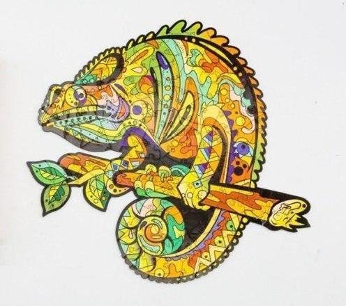 PuzzleOK Puzzle drewniane eko 69 Kameleon A4