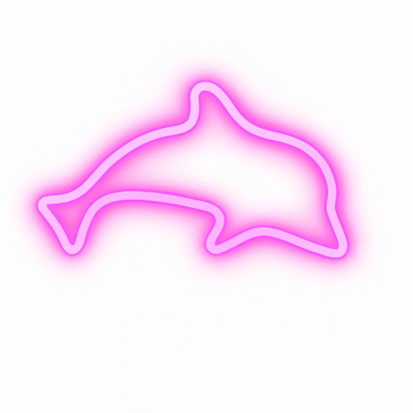 NEON LED NA ŚCIANĘ LAMPA USB NOCNA DELFIN RÓŻOWY DEKORACJA DO POKOJU OZDOBA