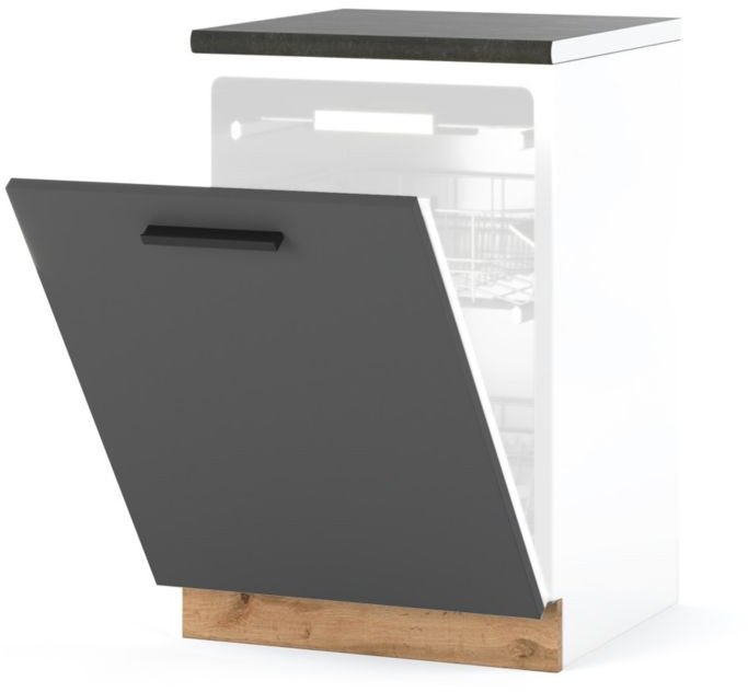 Szafka Kuchenna Front Do Zabudowy Zmywarki 60cm Blande Wotan Szary Mat