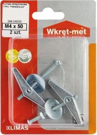 Wkręt-met Kotwy sprężynowe parasolka 4x50mm G-K stalowe