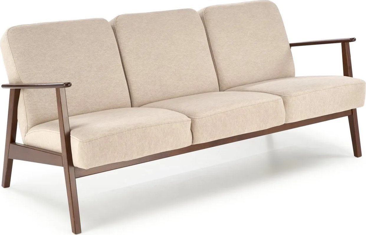 Halmar Sofa MILANO 3S beżowa/orzech HALMAR