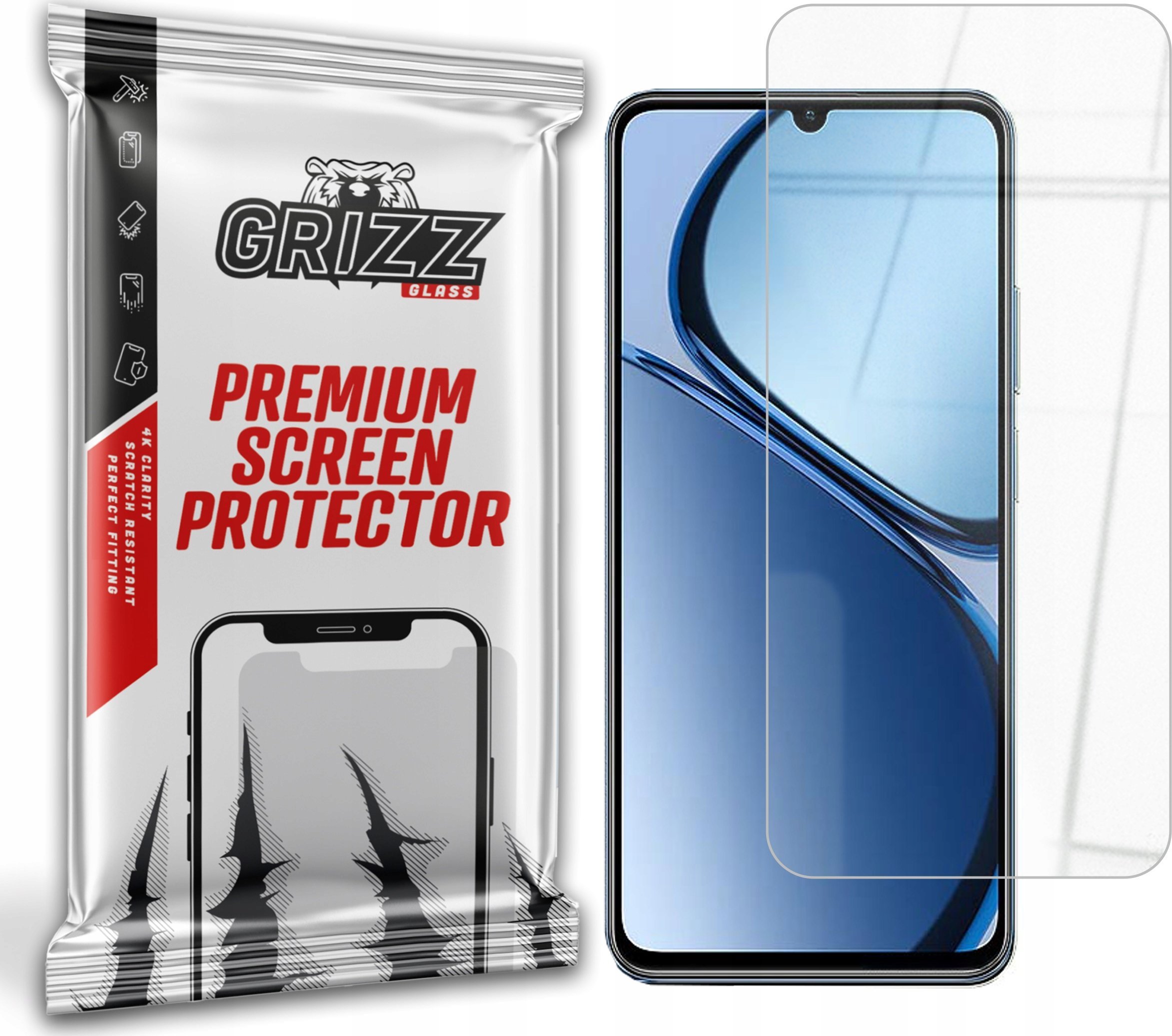 GrizzGlass Szkło hybrydowe GrizzGlass HybridGlass do Realme C63