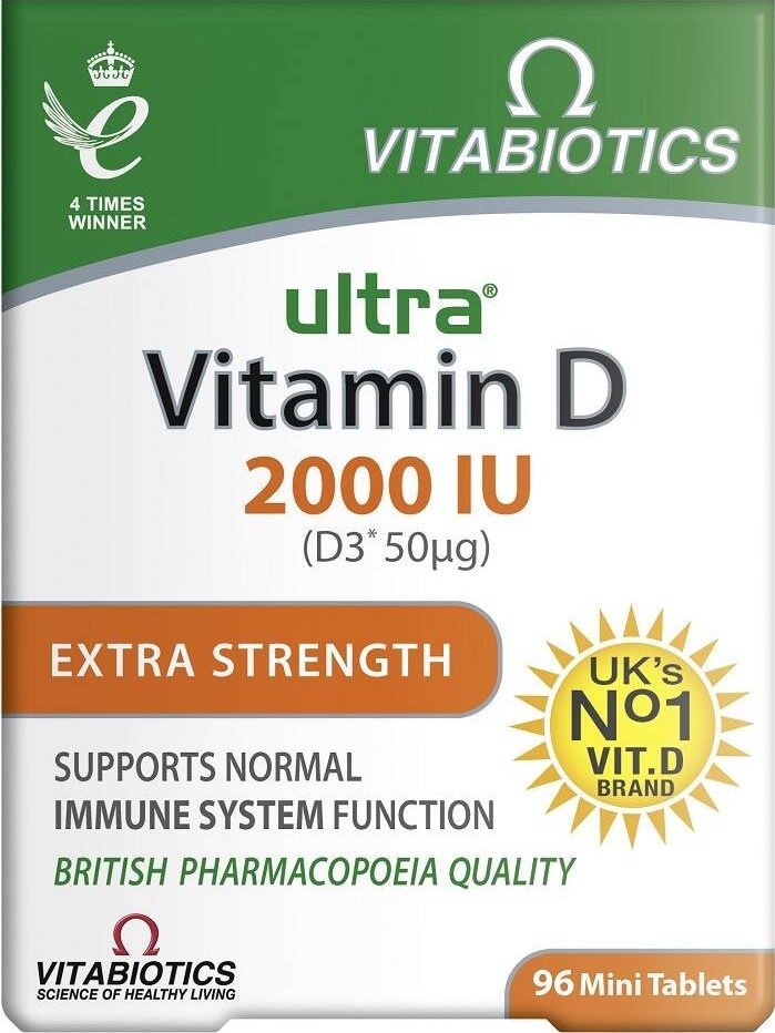 Alkotest VITABIOTICS_Ultra Vitamin D 2000IU suplement diety 96 tabletek