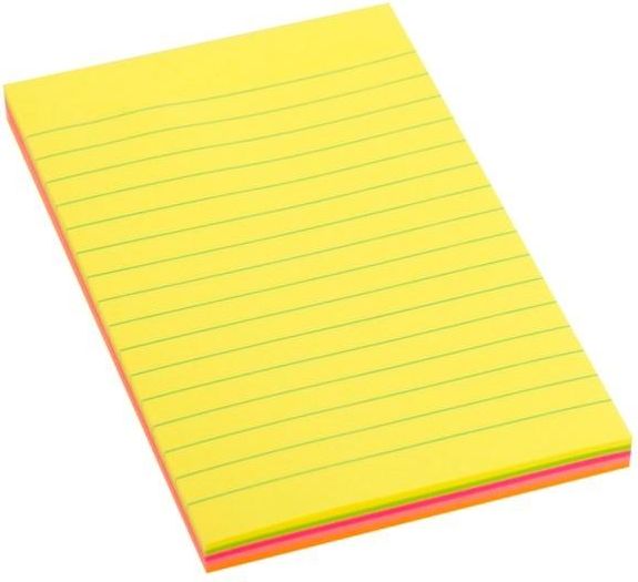 D.Rect Notes samoprzylepny 98x150mm neon w linie