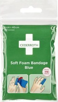 Cederroth Bandaż z pianki Cederroth Soft Foam Bandage Blue, 6 cmx40cm - 40 sztuk