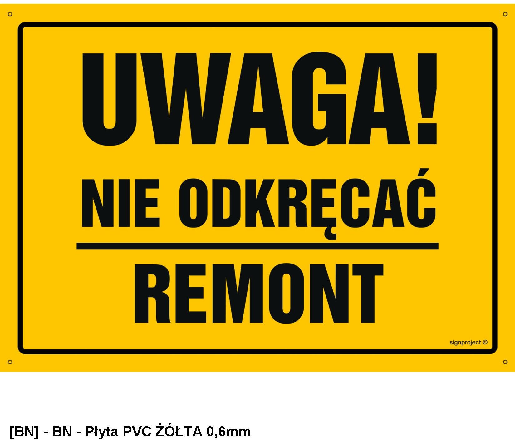 OA018 - Uwaga! Nie odkręcać 800x570