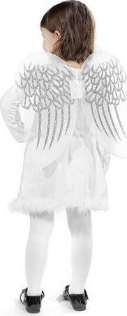 GoDan Skrzydła anioła białe z brokatem - 1 szt. uniwersalny