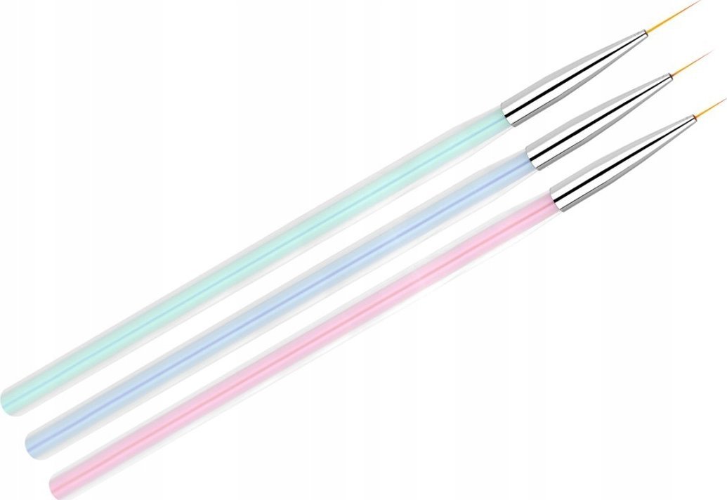 Activeshop Zestaw pędzli do zdobień 3 szt. clear color