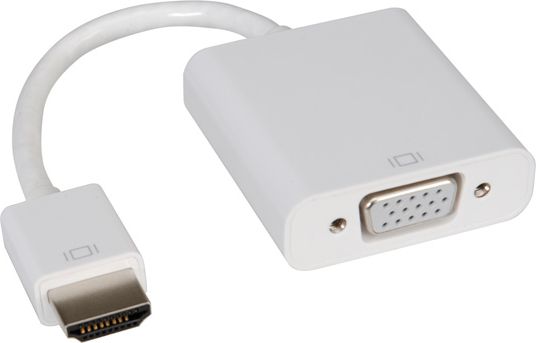 Adapter AV Roline HDMI - D-Sub (VGA) biały (12.03.3114)