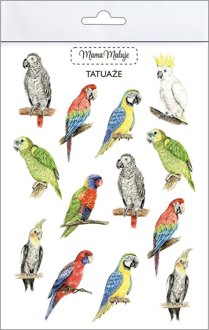 Teka Tatuaże zmywalne Papugi