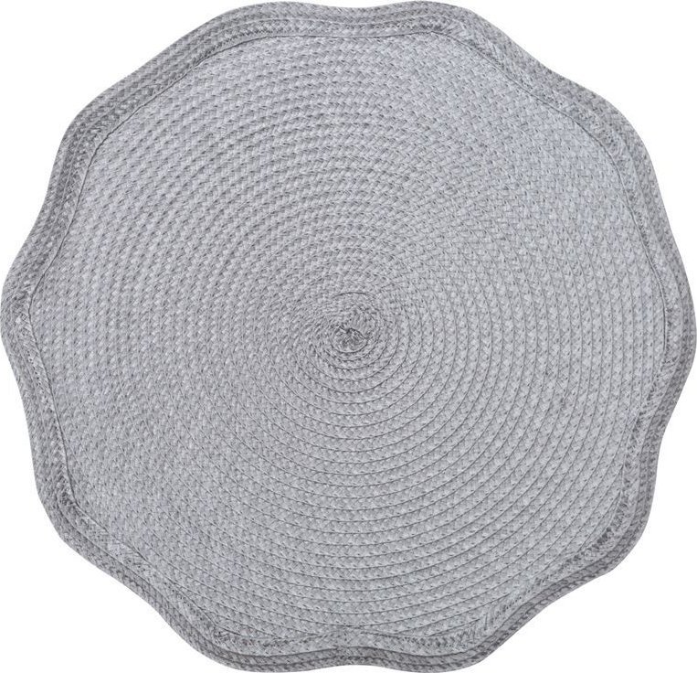 Eurofirany Podkładka na stół pleciona OTELLO 38 cm stalowa x6