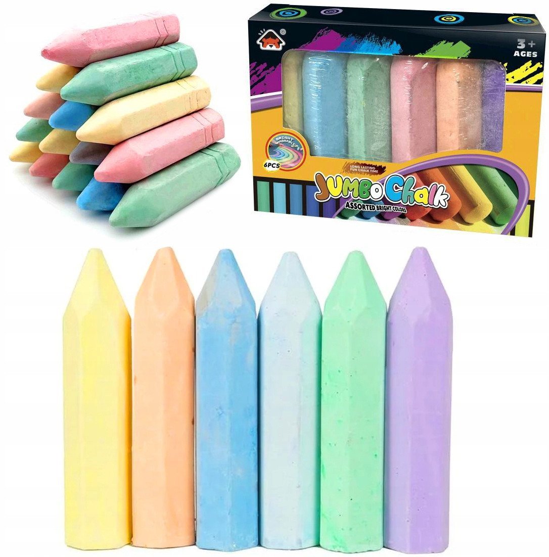 Kreda gruba jumbo kolorowa 6szt A-0889 83610