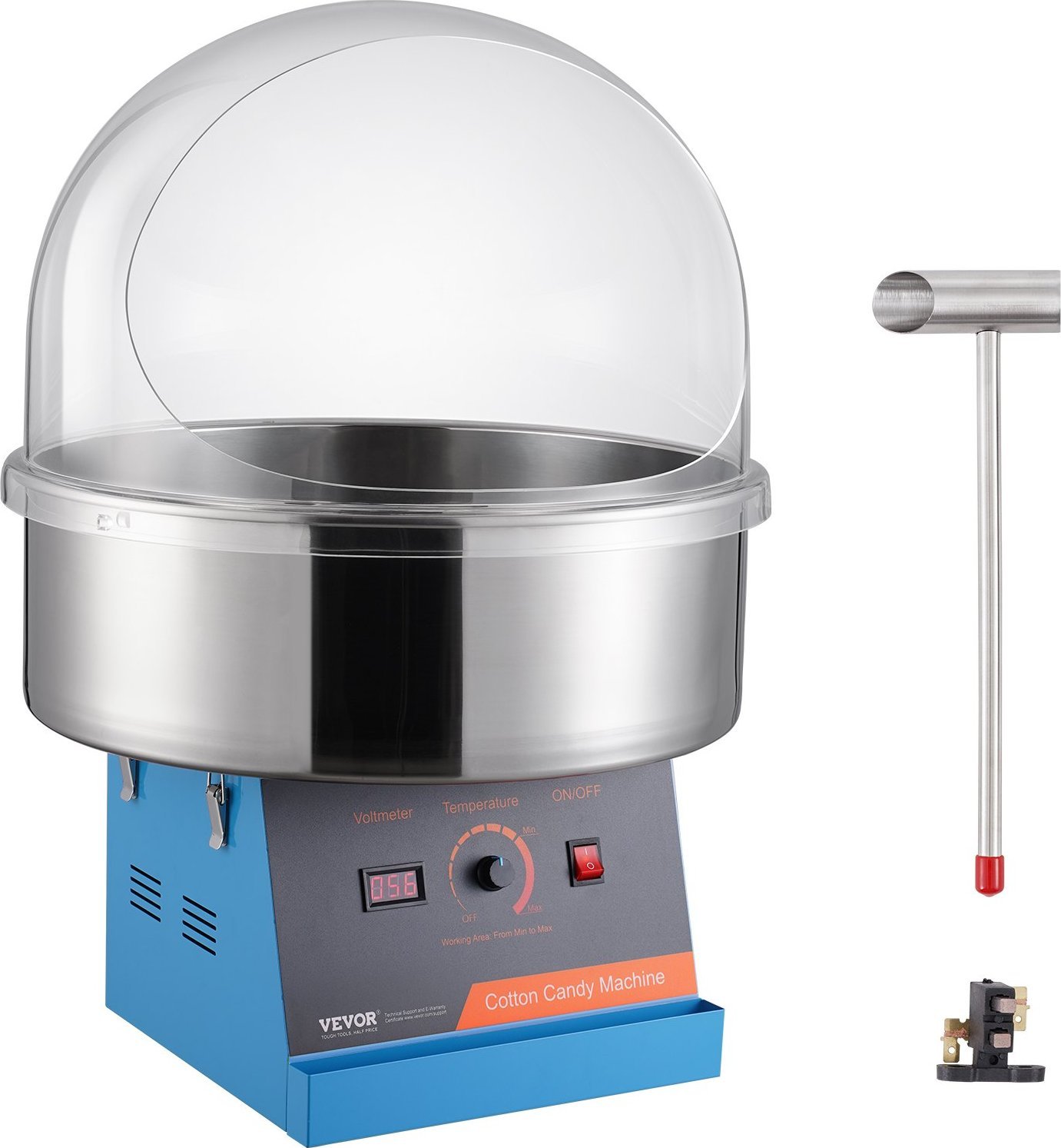 Elektryczna Maszyna do Waty Cukrowej Niebieska