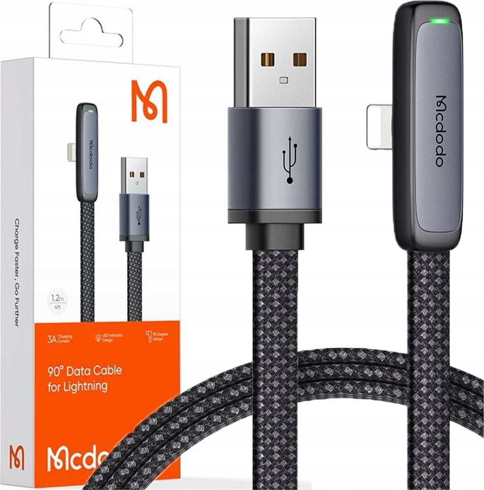 Kabel USB Mcdodo USB-A - Lightning 1.8 m Czarny (CA-2791)