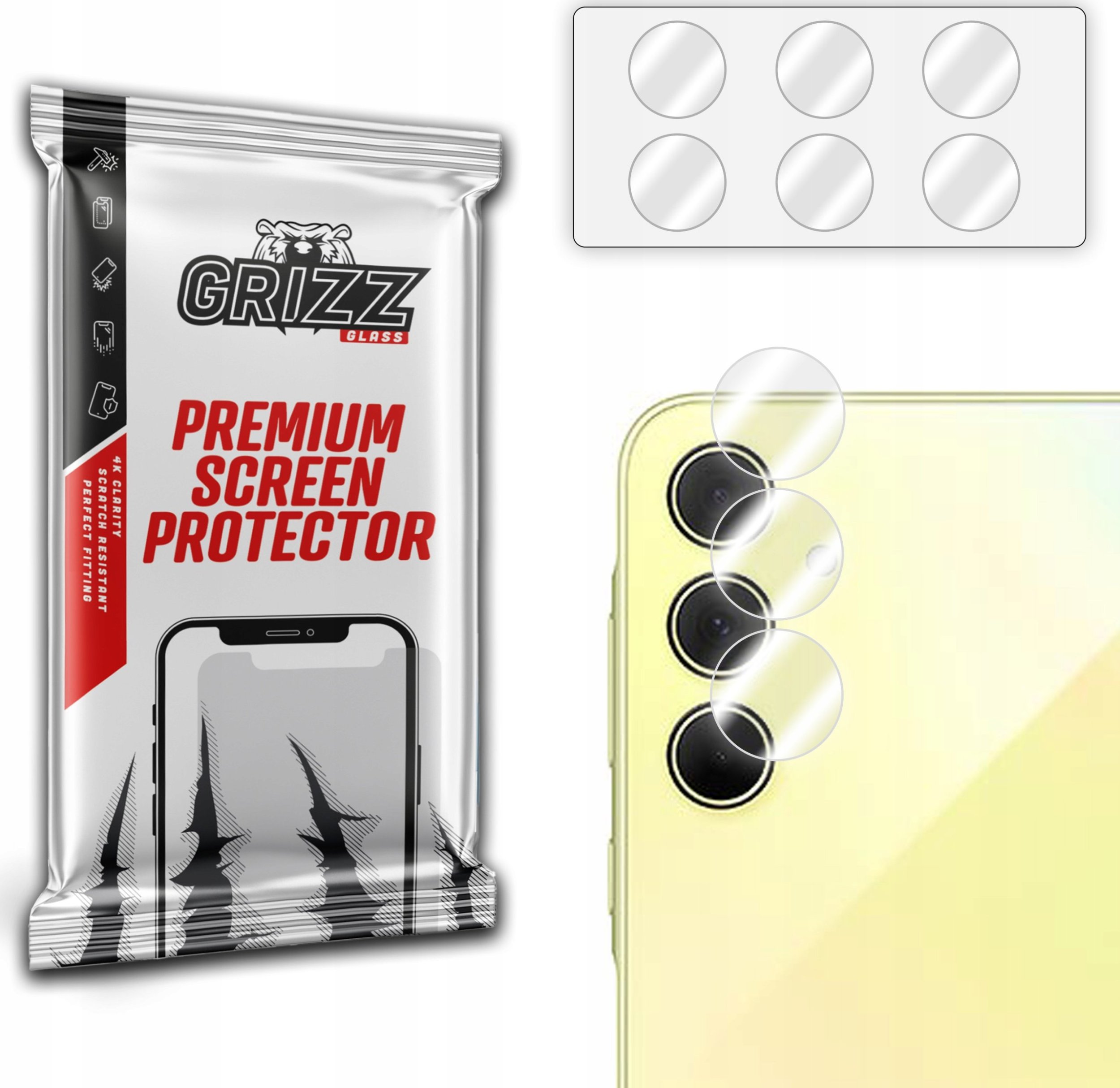 GrizzGlass Szkło na aparat GrizzGlass HybridGlass Camera do Samsung Galaxy A35