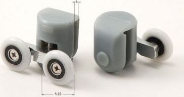 Deante rolki górne podwójne do kabiny Alfa Delta Corner, szyba 6 mm, 2 sztuki (XKCA1RU04)