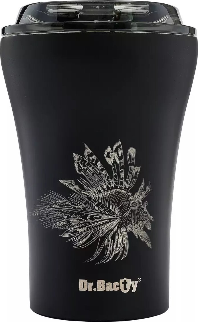 Dr.Bacty Apollo Ceramic Thermal Mug Black 236ml LIONFISH