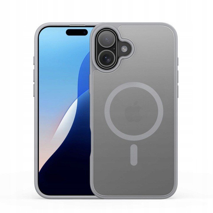 Etui magnetyczne matowe DuxDucis Yind do iPhone 16, szare