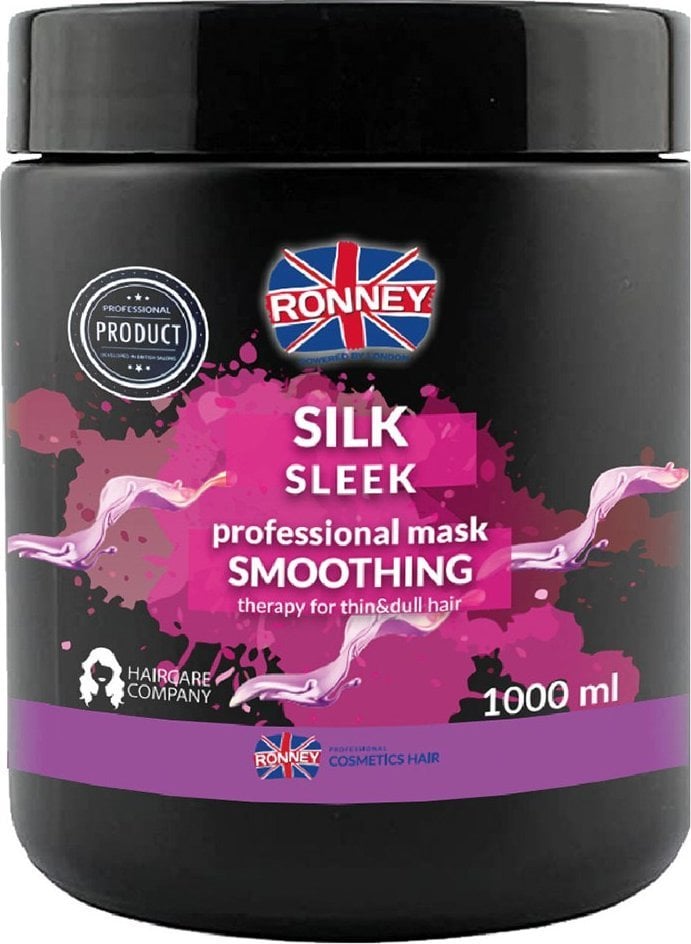 Ronney RONNEY_Silk Sleek Professional Mask Smoothing maska wygładzająca do włosów cienkich i matowych 1000ml