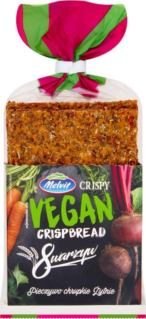 Melvit Melvit Crispy Vegan Pieczywo chrupkie żytnie 8 warzyw 130 g