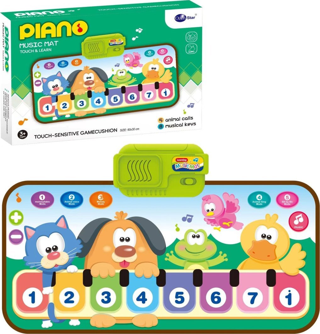 MATA MUZYCZNA PIANINKO ZWIERZĘTA 1SZT