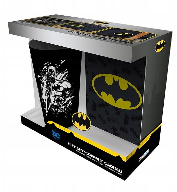 Batman Zestaw Prezentowy Szklanka XXL, Przypinka, Notes A6 DC Comics
