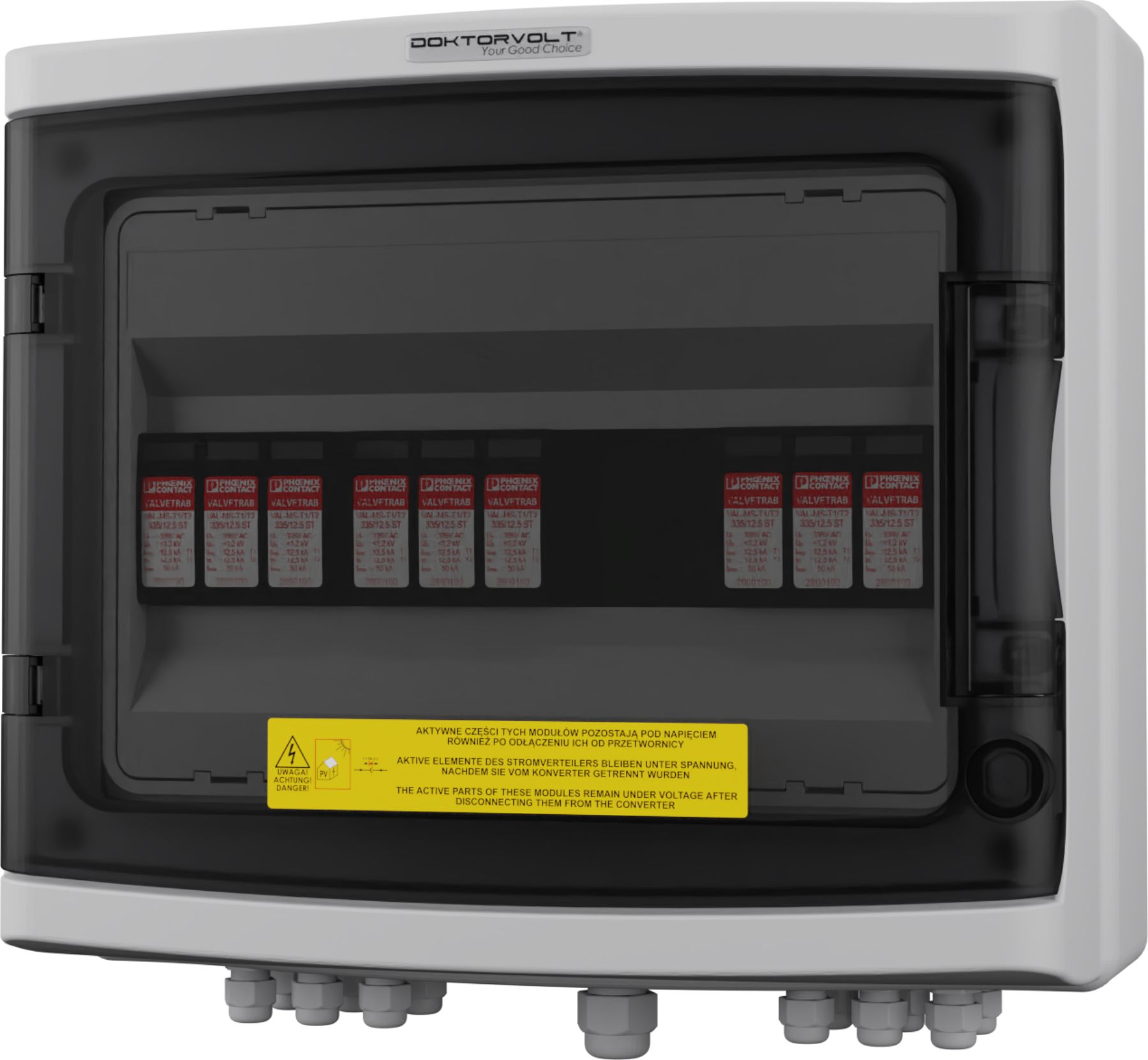 Doktorvolt Rozdzielnica PV Fotowoltaiczna Solarna DC 1000V T1 T2 3-stringowa Doktorvolt 2414