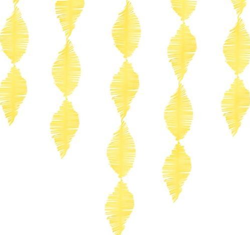 Party Deco Girlanda z krepy, frędzle, żółta, 3 m. uniwersalny